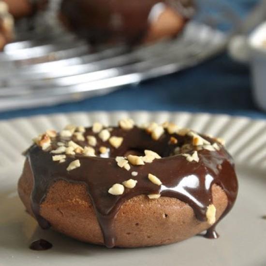Rezeptbild: Nutella-Donuts mit Nutella-Glaze