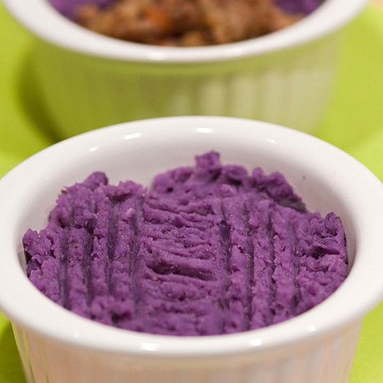 Rezeptbild: Hachis Parmentier mit Lamm und violettem Stampf