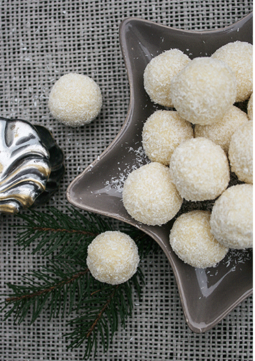 Rezeptbild: Feine Kokos-Orangen-Pralinen