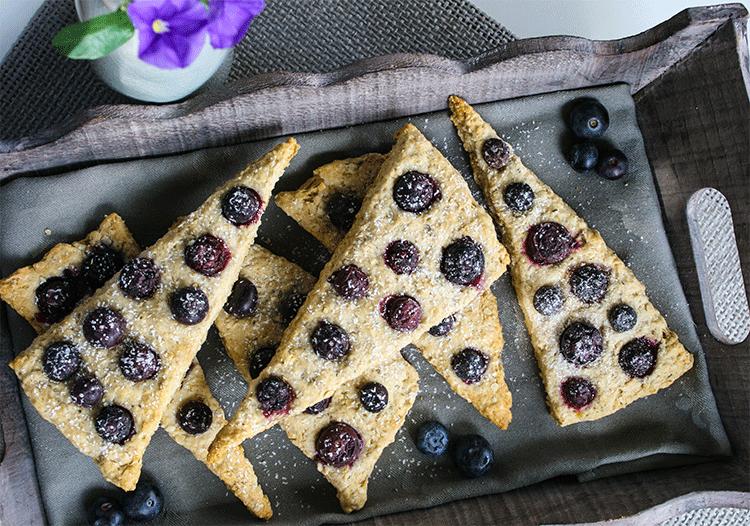 Rezeptbild: Gesunde Haferflocken Blaubeeren Scones