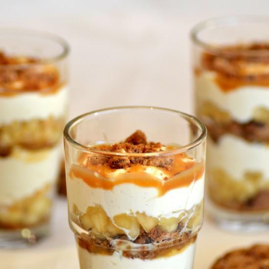 Rezeptbild: Apfel-Schoko-Karamell-Schichtdessert