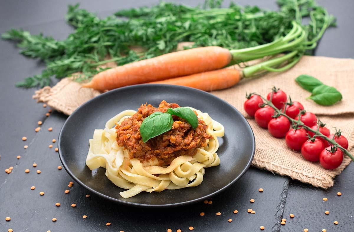 Rezeptbild: Einfache und vegane Linsenbolognese