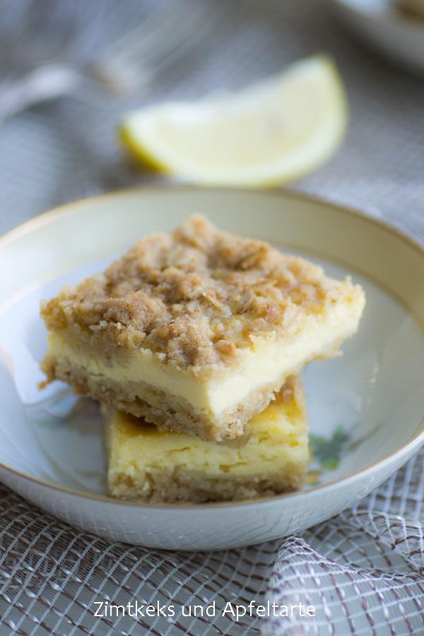 Rezeptbild: Zitronig frische Cheesecake-Ecken mit chrunchy Streuseln