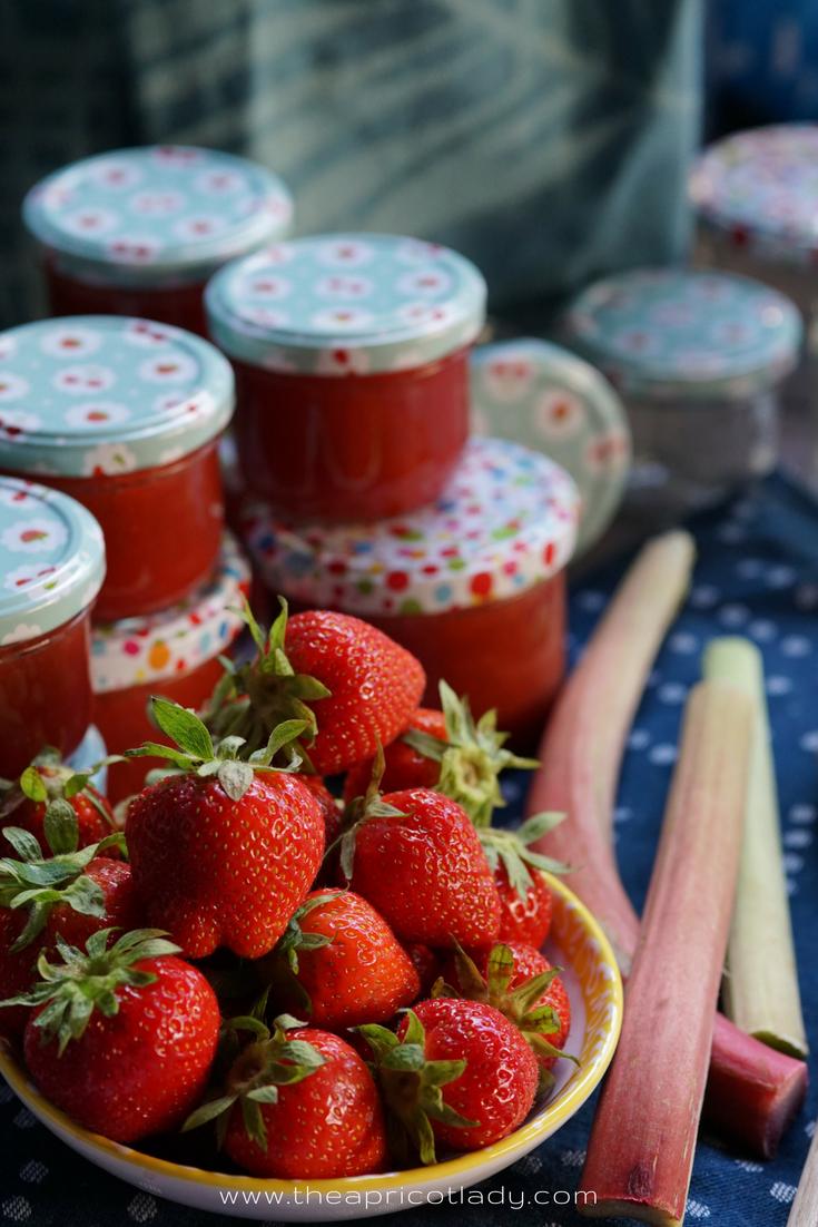 Rezeptbild: Erdbeer-Rhabarber Marmelade