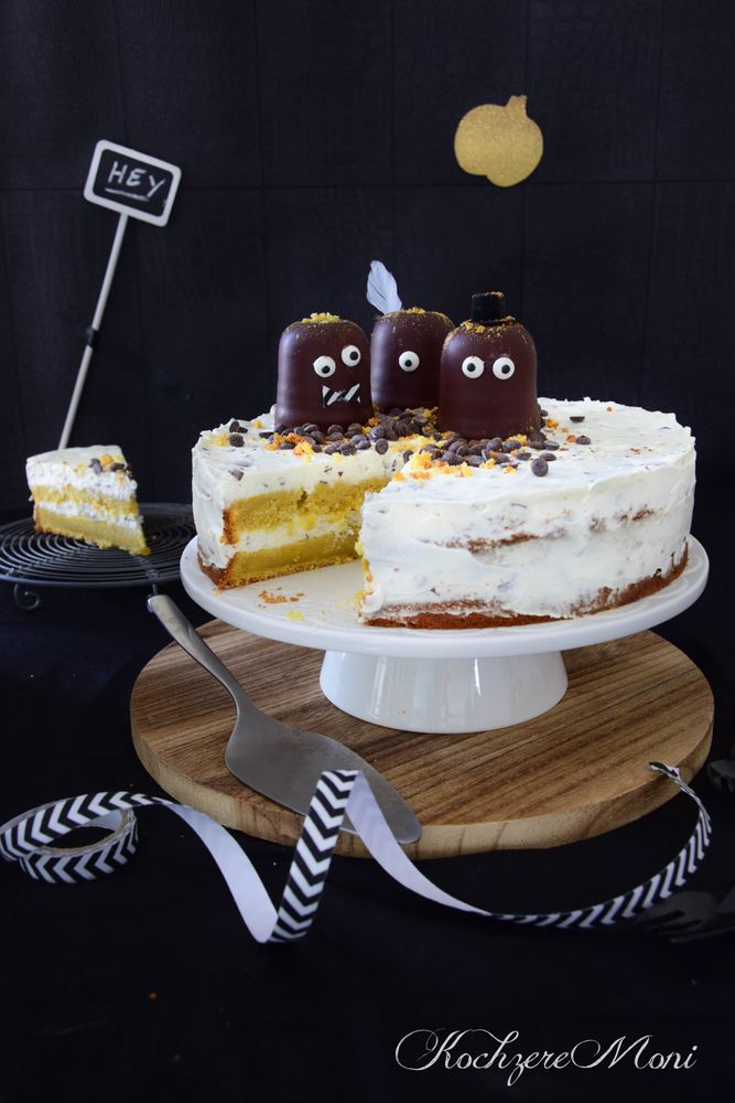 Rezeptbild: Apfel Kürbis Torte mit Schokokusscreme