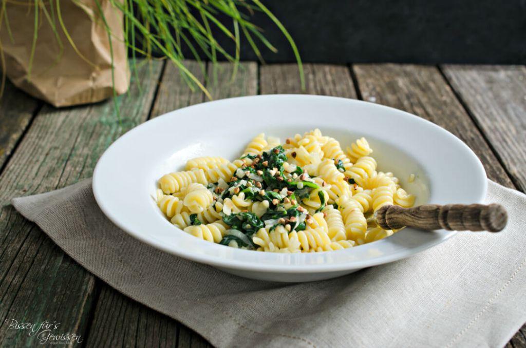 Rezeptbild: Pasta mit Spinat