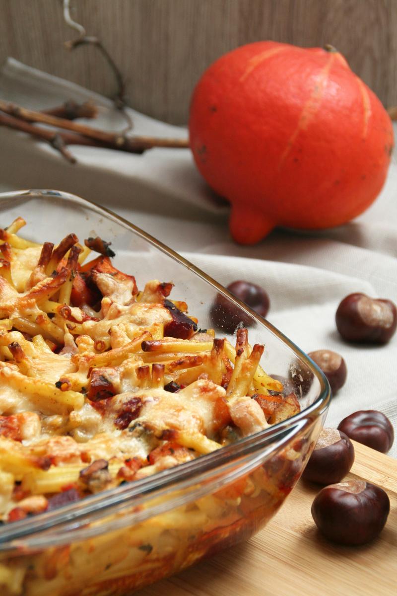Rezeptbild: Kürbis-Maccaroni-Auflauf mit Pumpkin-Spice