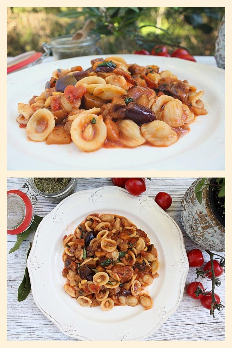 Rezeptbild: Pasta mit Auberginen-Tomaten-Sugo