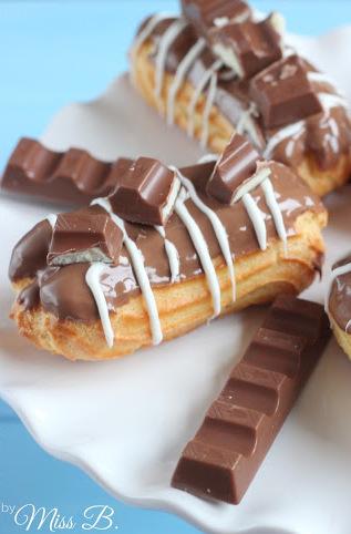 Rezeptbild: Eclairs mit kinder Schokolade