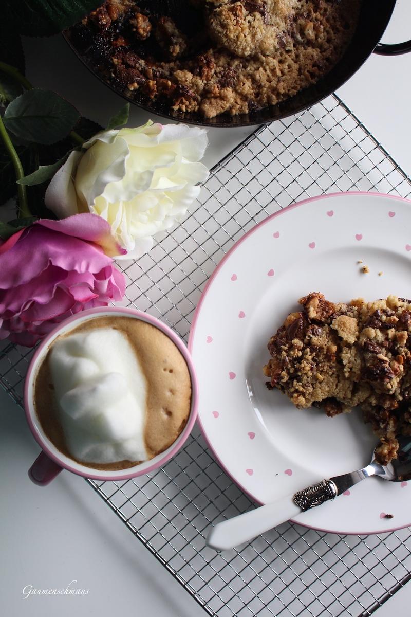 Rezeptbild: Birnen-Schoko-Crumble