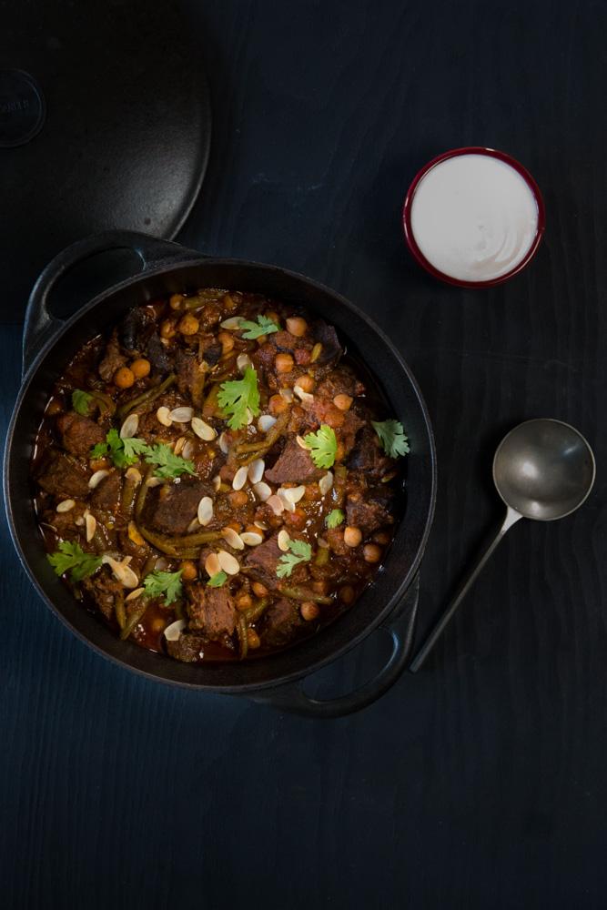Rezeptbild: Rindfleisch Tagine mit Kichererbsen und Pflaumen