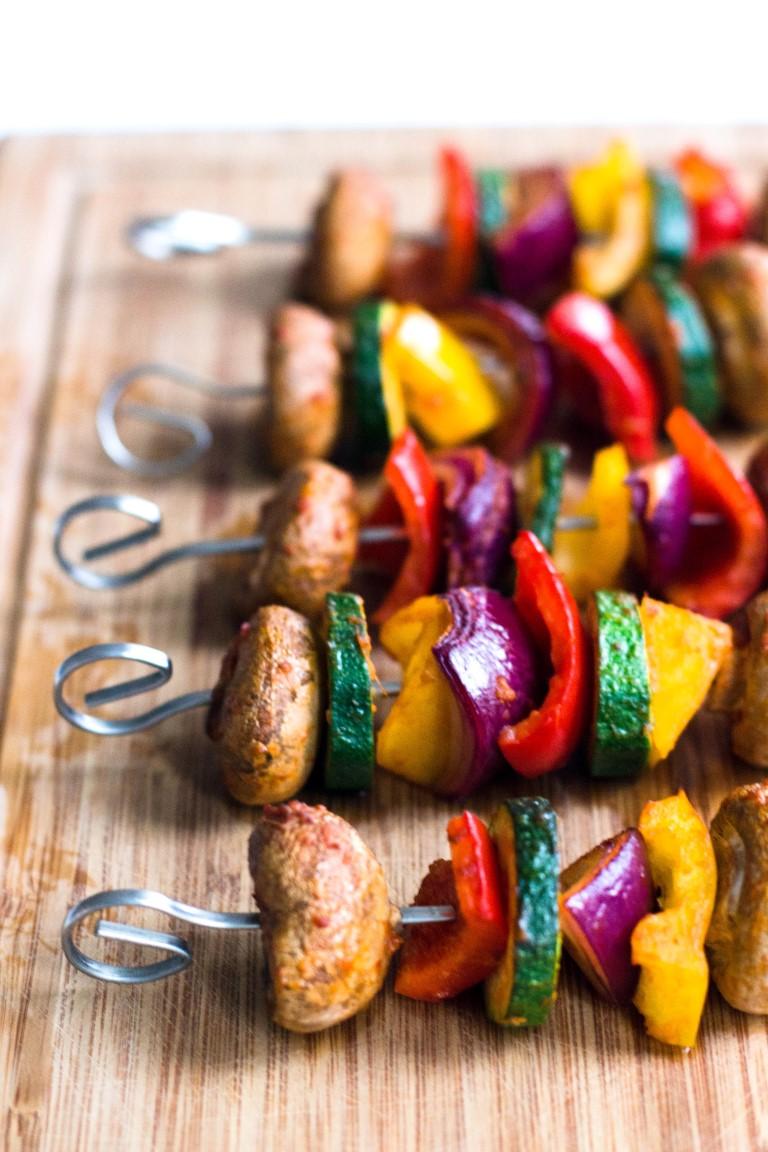 Rezeptbild: GEMÜSE SCHASCHLIK VEGETARISCH