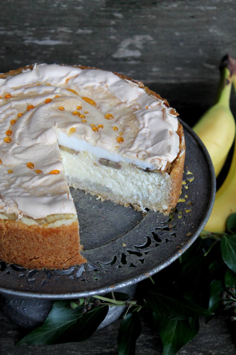 Rezeptbild: Kokos-Käsekuchen mit Banane