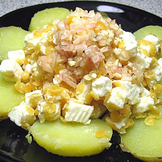 Rezeptbild: Linsensalat mit Schafskäse