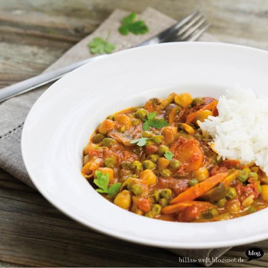 Rezeptbild: Kichererbsen-Gemüse-Curry, vegan