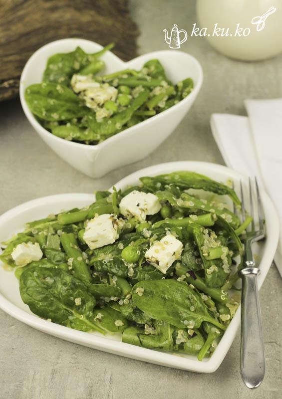 Rezeptbild: "Grüner Salat" mit Quinoa, Gemüse und Kräutern