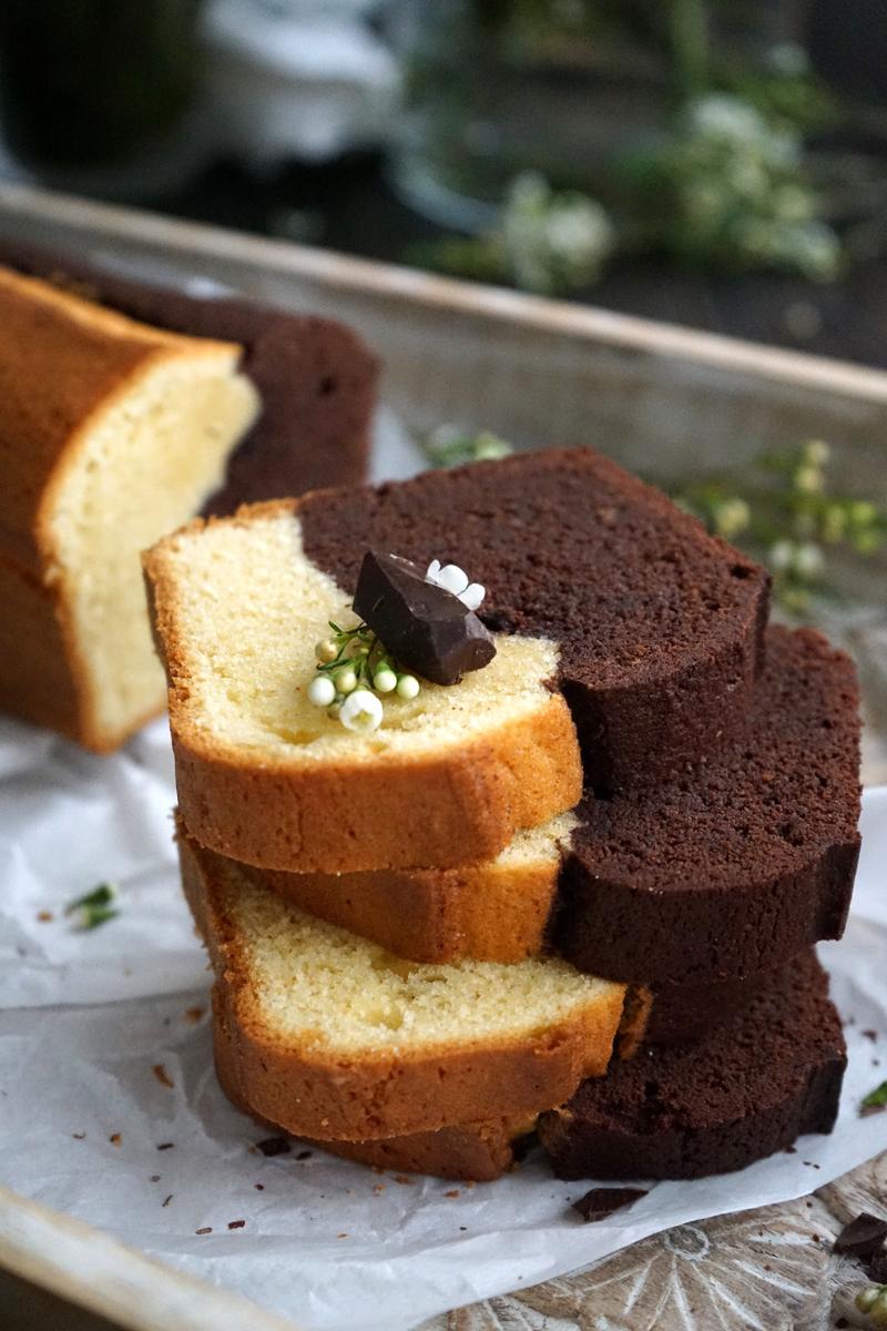 Rezeptbild: Schokoladen – Vanille – Kuchen mein Yin & Yang Kuchen