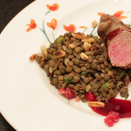 Rezeptbild: Lamm, Granatapfel und Linsen