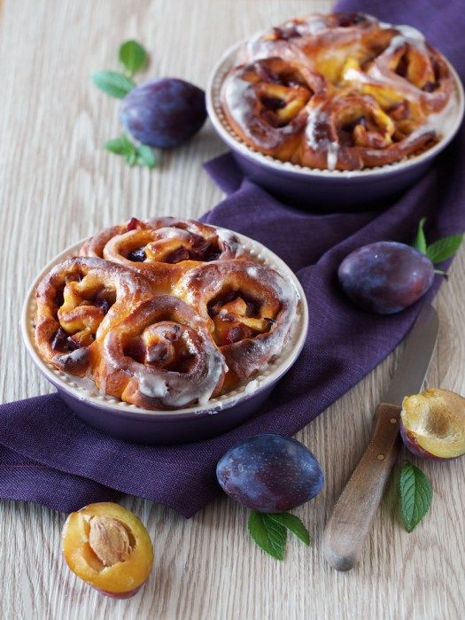 Rezeptbild: Süßkartoffel-Zimtschnecken mit Pflaumen