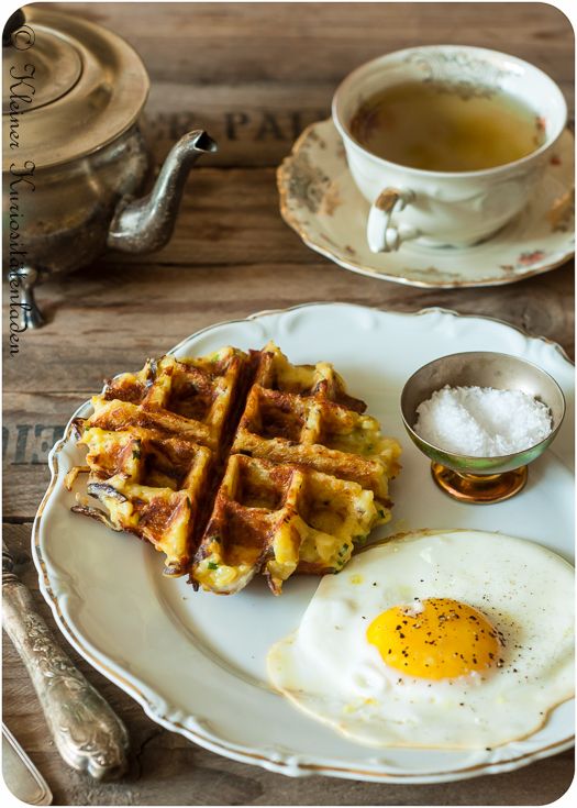Rezeptbild: Bauernfrühstück aus dem Waffeleisen