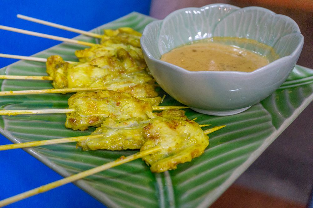 Rezeptbild: Hähnchen-Saté Spieße – Thai Satay Rezept aus Bangkok
