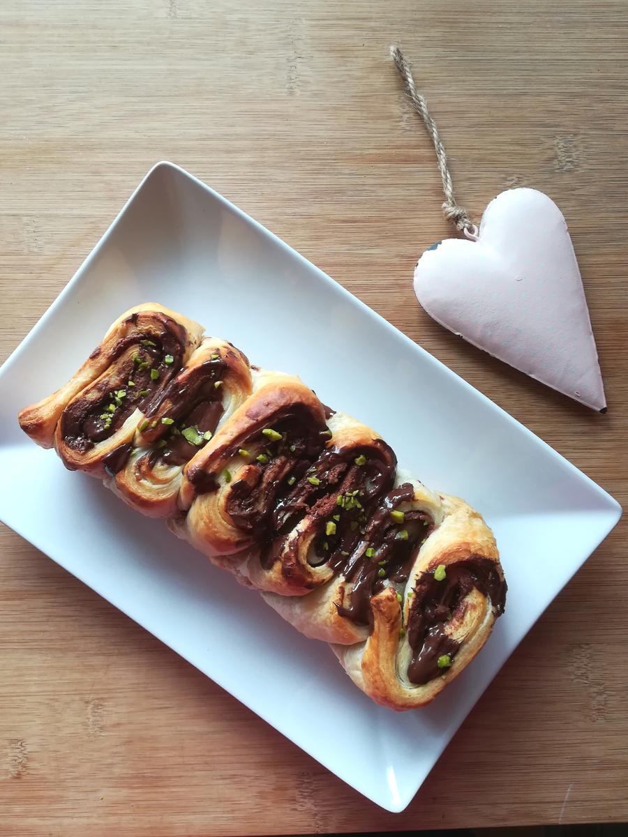 Rezeptbild: Nuss-Nougat-Schokoladen (Oster)Brot