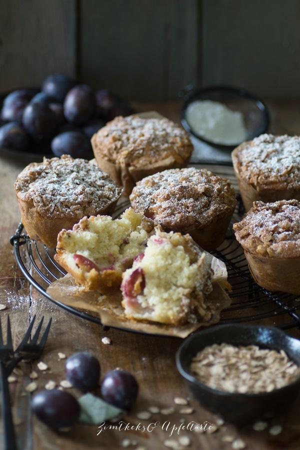 Rezeptbild: Gesunde Zwetschgen-Joghurt-Muffins