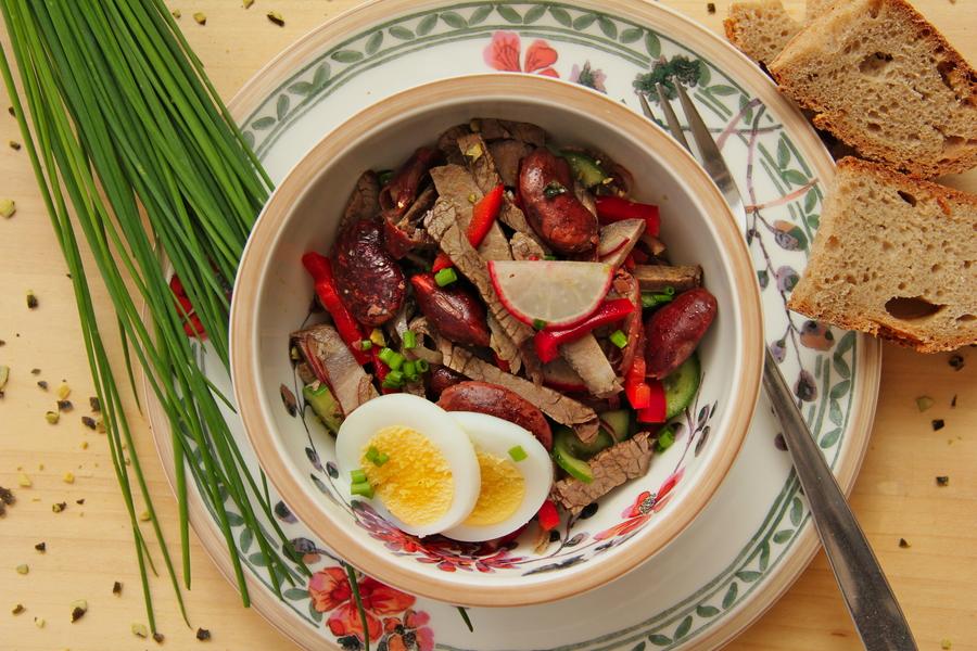 Rezeptbild: Rindfleischsalat mit Käferbohnen