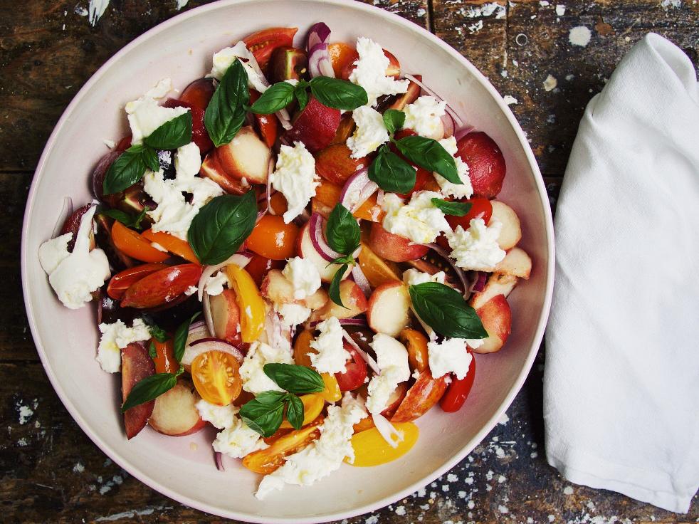 Rezeptbild: Tomaten-Pfirsich-Salat
