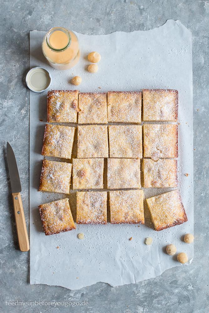Rezeptbild: Eierlikör-Macadamia-Blondies