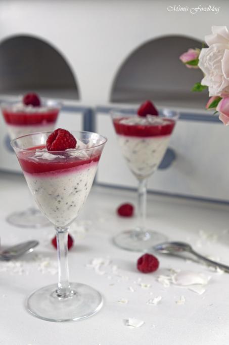 Rezeptbild: Sommerliches Kokos-Himbeer Dessert