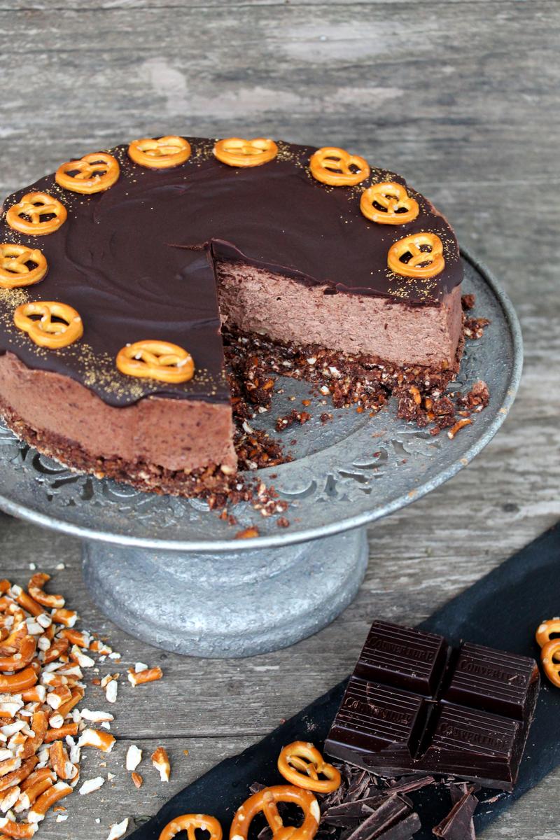 Rezeptbild: Schoko-Brezel-Cheesecake