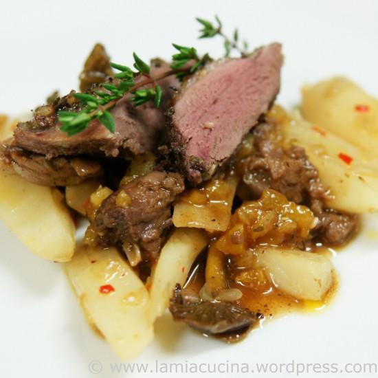 Rezeptbild: Gebratene Stockente mit Schwarzwurzeln