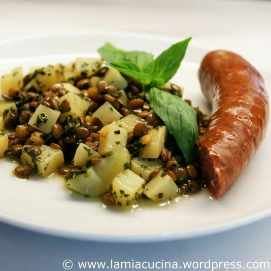 Rezeptbild: Linsen-Kartoffeln mit Basilikumpesto