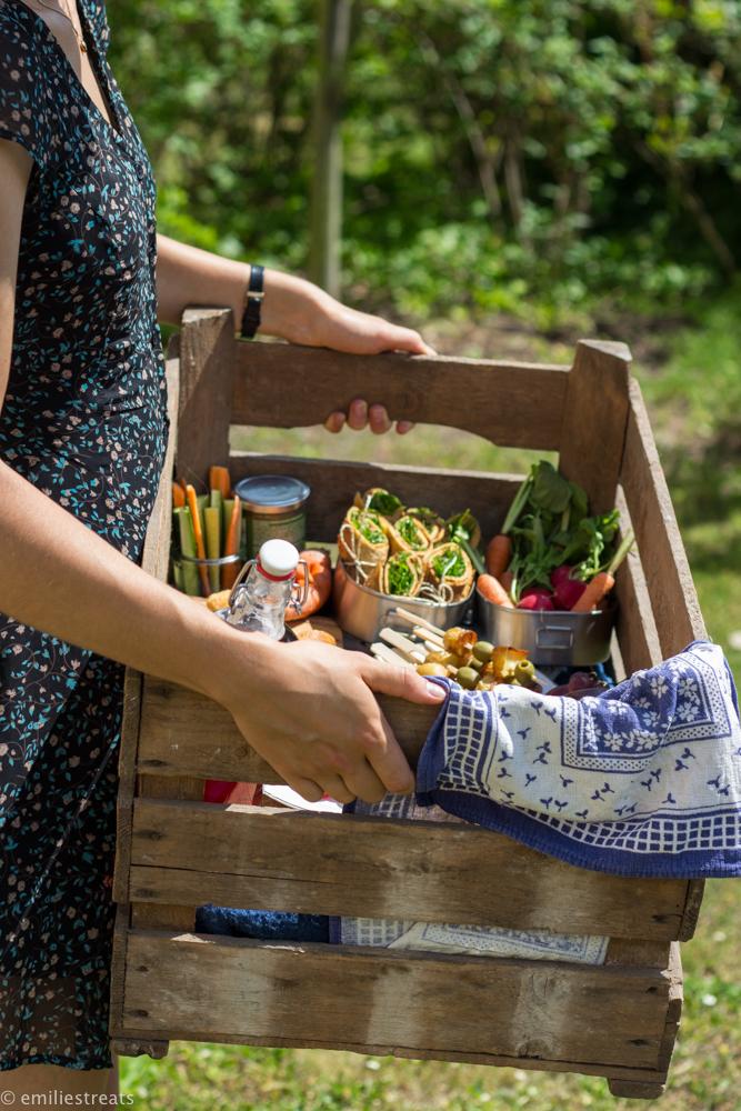 Rezeptbild: Linsenpfannkuchen aus Linsenmehl zum veganen Picknick