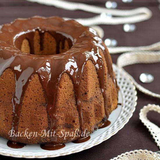 Rezeptbild: Orange- Nuss- Marmorkuchen