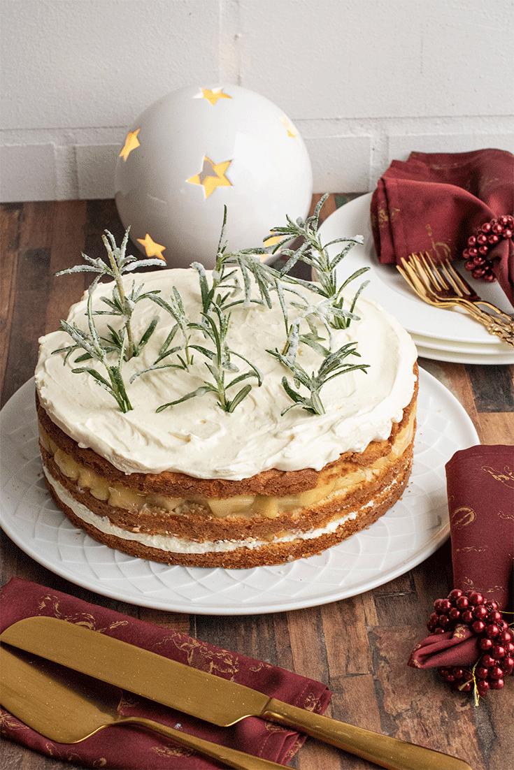 Rezeptbild: Weihnachtliche Apfeltorte