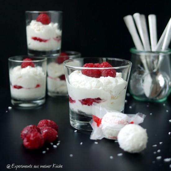 Rezeptbild: Raffaello-Himbeer-Quark