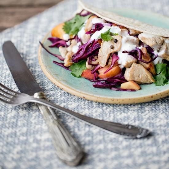 Rezeptbild: Tacos mit Schweinefleisch und Nektarinen