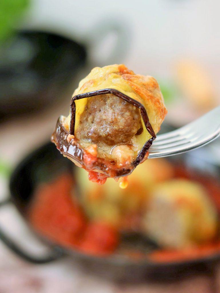 Rezeptbild: Gefüllte Auberginenröllchen