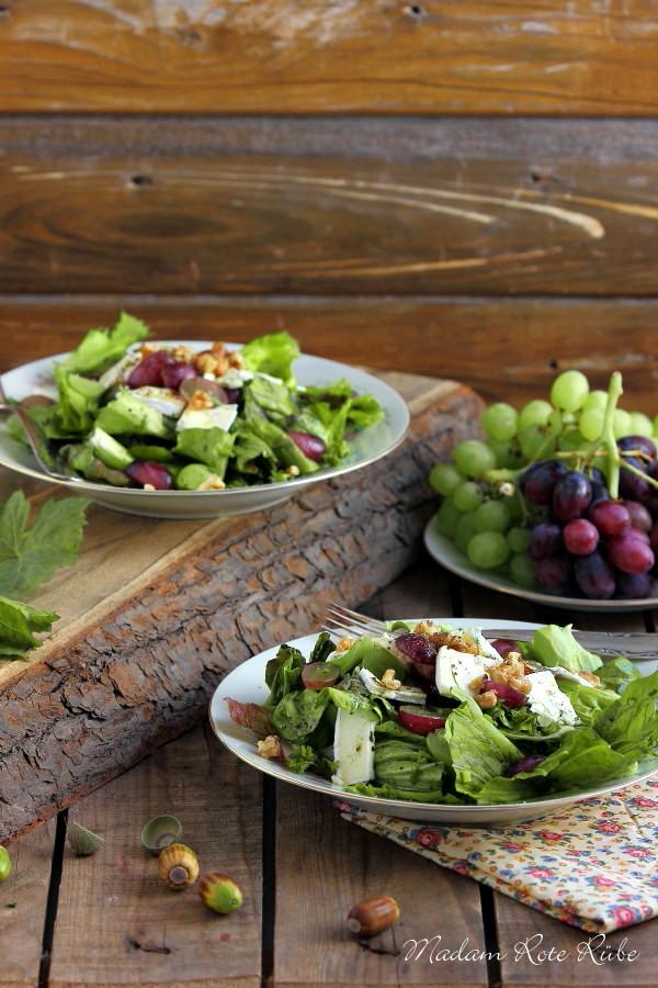 Rezeptbild: herbstlicher Trauben-Käse-Salat 