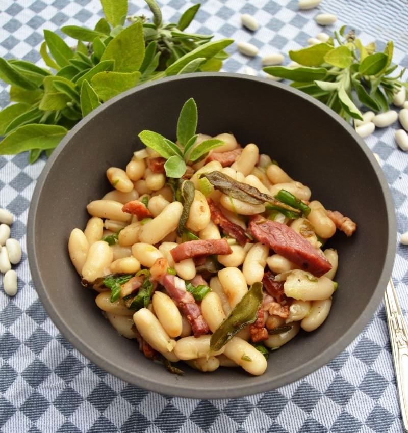 Rezeptbild: Weiße Bohnen Salat aus getrockneten Mogette de Vendée Bohnen