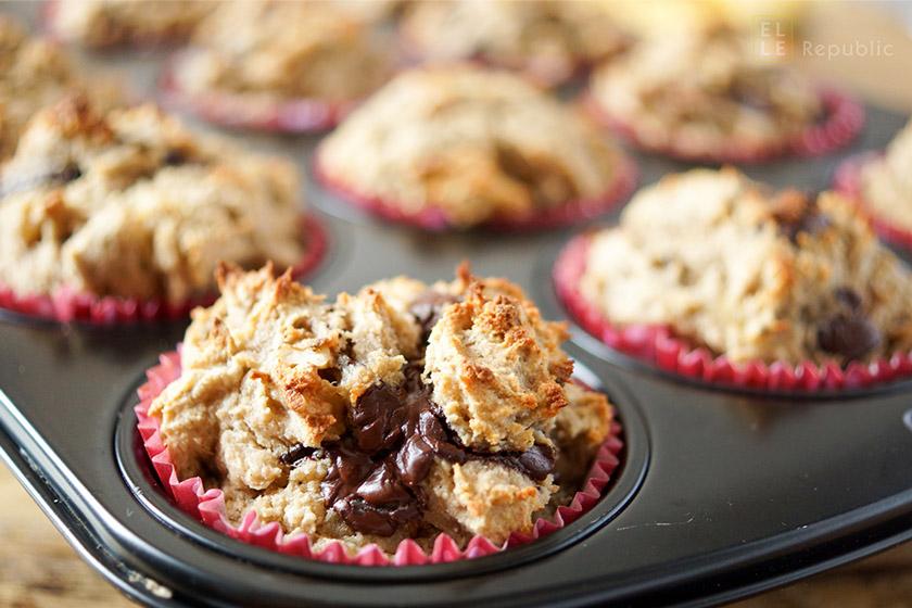 Rezeptbild: Schoko-Bananen-Muffins (glutenfrei)