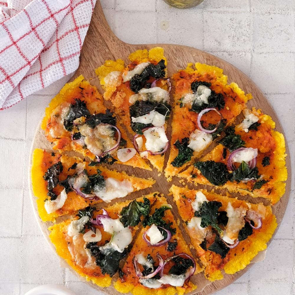 Rezeptbild: Pizza mit Grünkohl