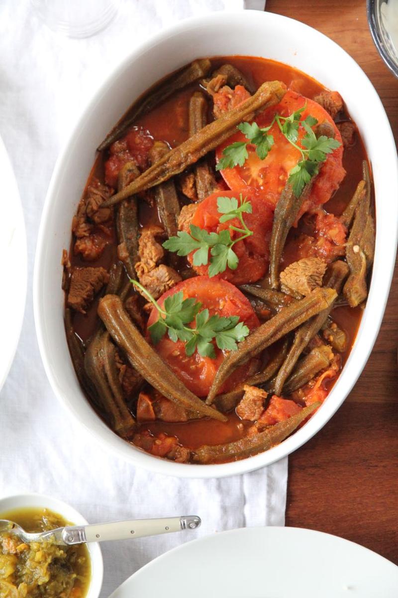 Rezeptbild: Khoresht-e Bamieh - persisches Schmorgericht mit Okraschoten