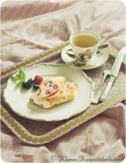 Rezeptbild: Gefüllte Crêpes mit Beerenquark