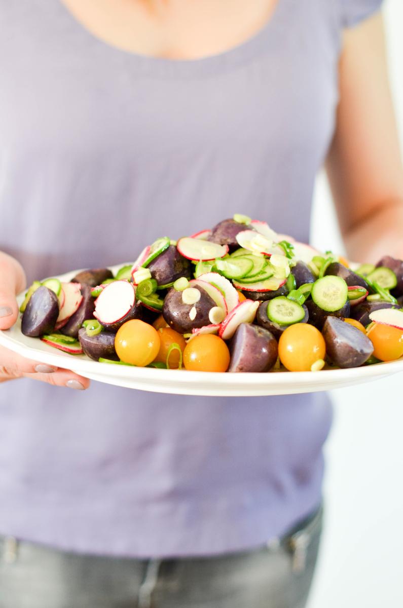 Rezeptbild: Lila Kartoffelsalat
