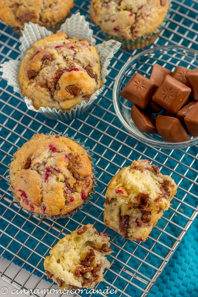 Rezeptbild: Himbeer-Eierlikör-Muffins mit Nougat