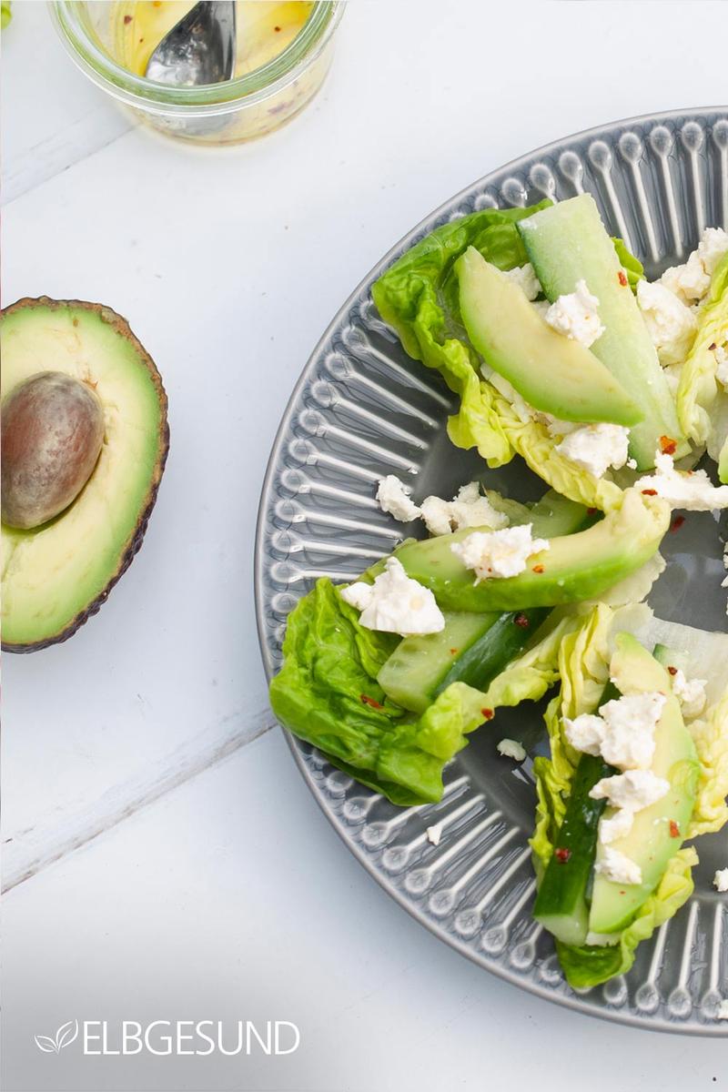 Rezeptbild: Scharfe Feta-Salat-Wraps