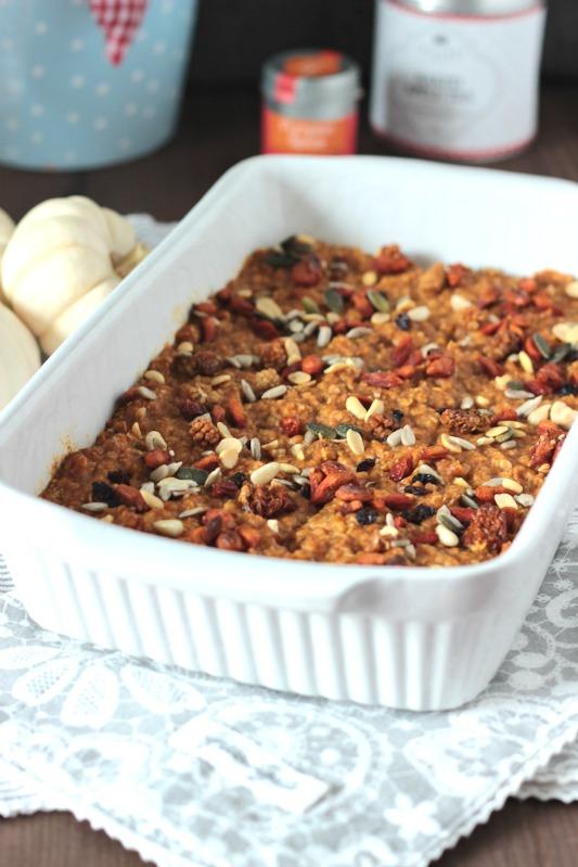 Rezeptbild: Kürbiskuchen Ofen-Porridge